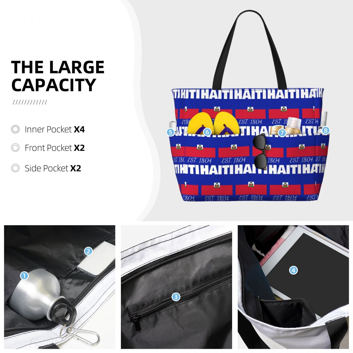 Гаити EST. Пляжная сумка-тоут  – обзор и цена Yoga Fitness Merch