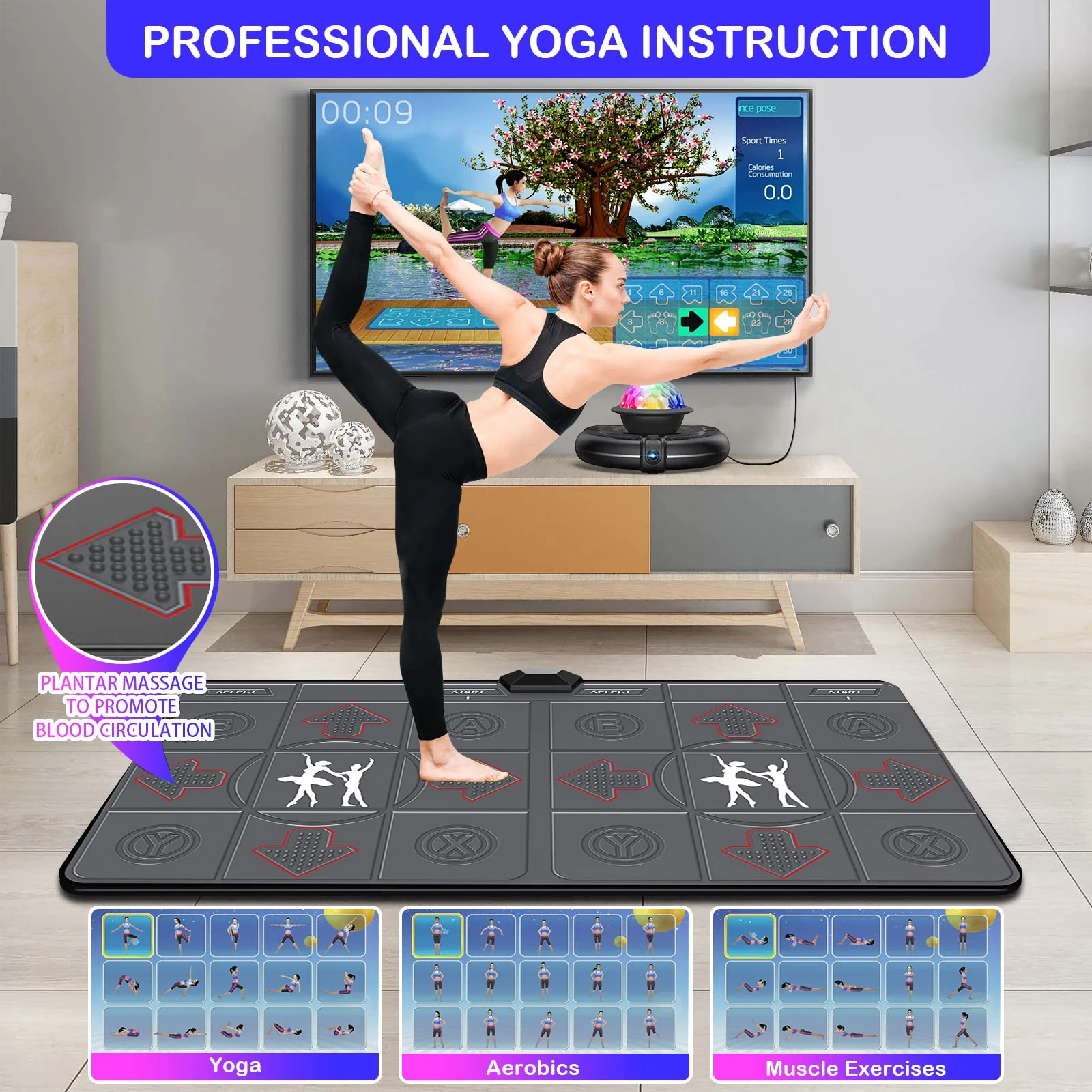 Беспроводной двойной танцеваль – обзор и цена Yoga Fitness Tva