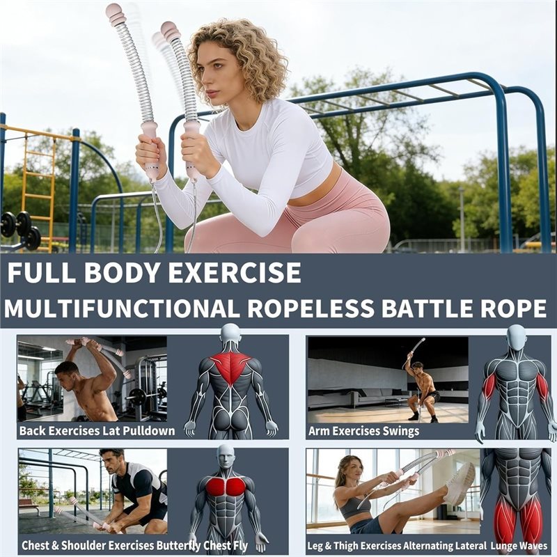 Беспроводные тренировочные кан – обзор и цена Battle Rope Exercise