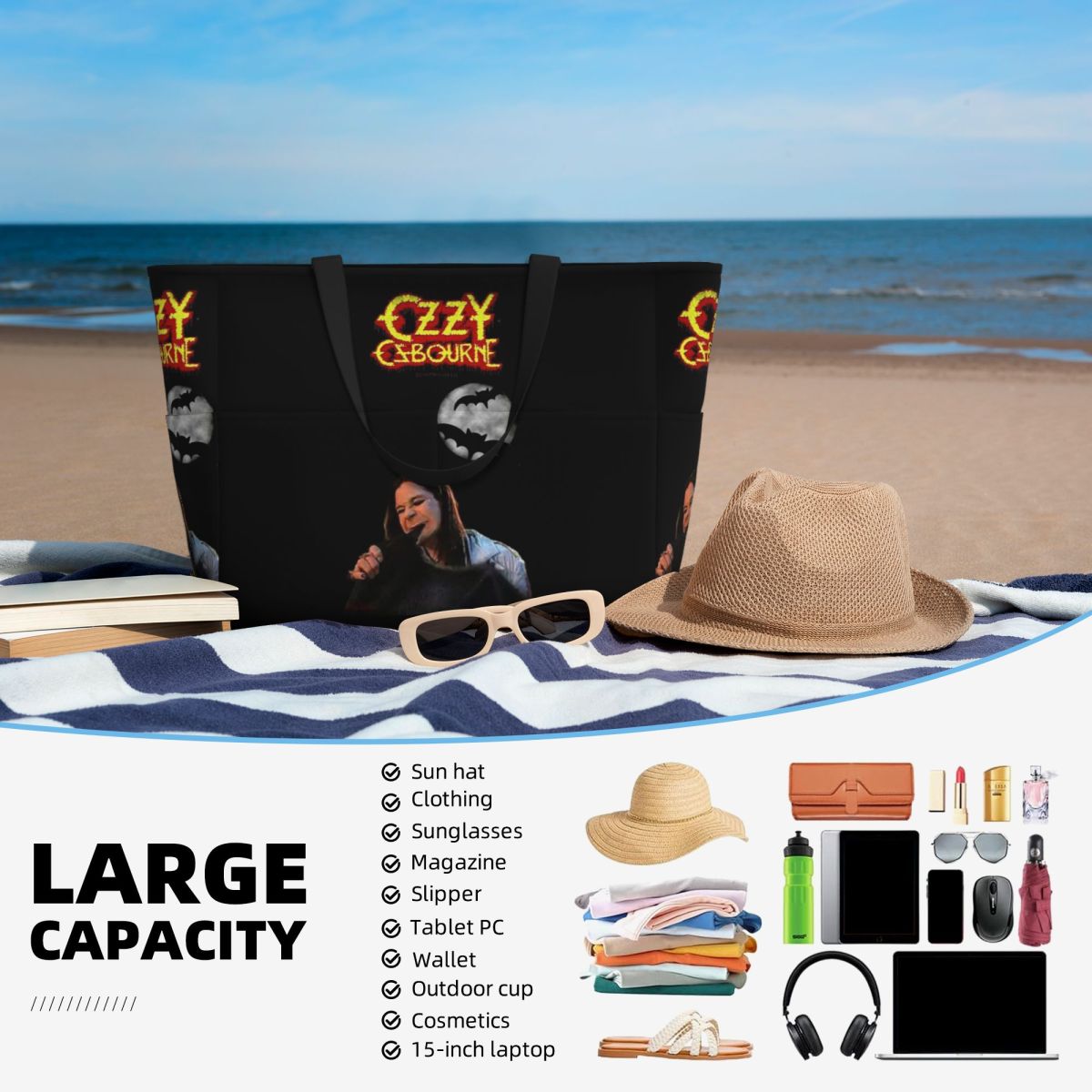 Пляжная сумка Ozzy Osbourne Me – обзор и цена Yoga Fitness Merch