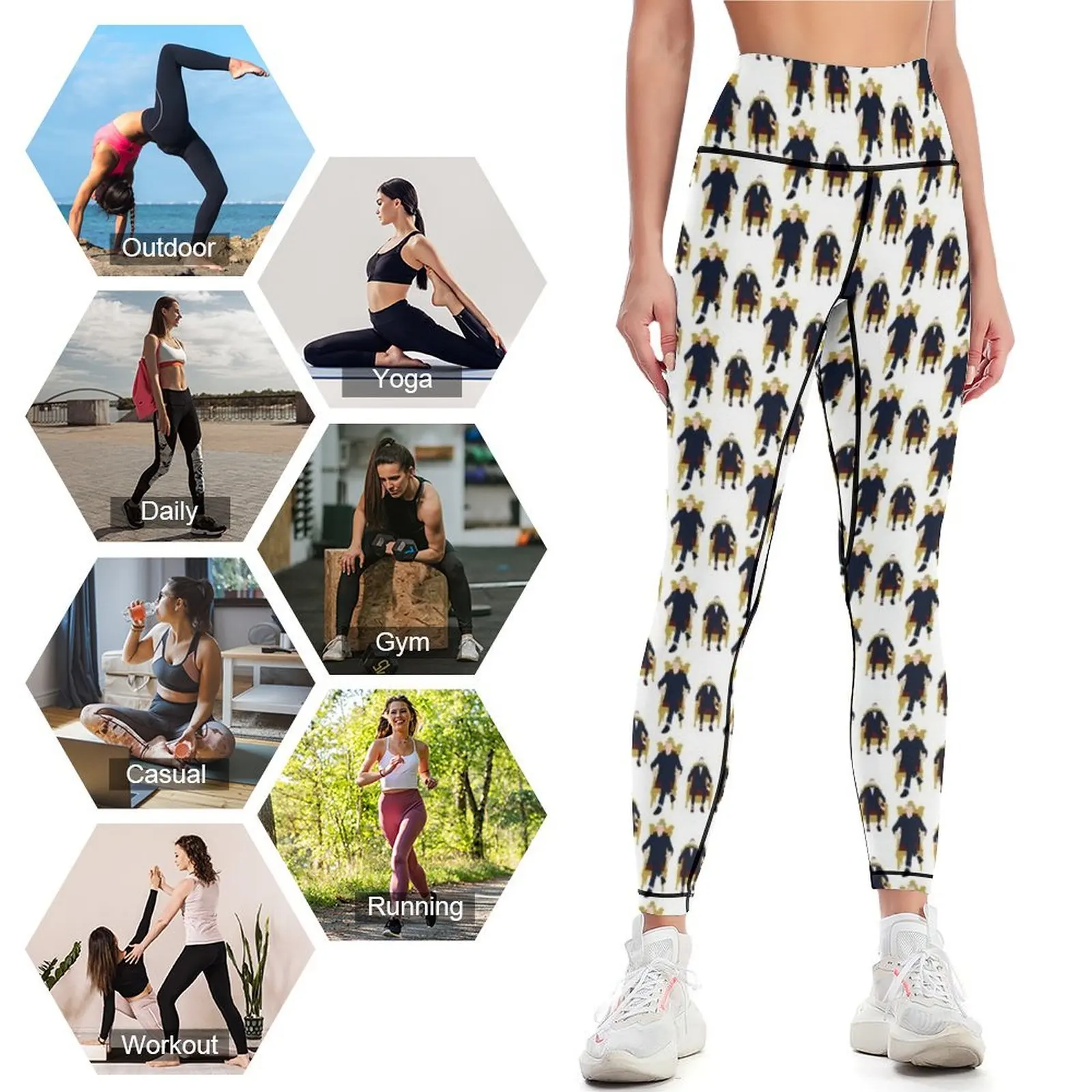 Леггинсы с изображением Дэйва  – обзор и цена Yoga Fitness Tva