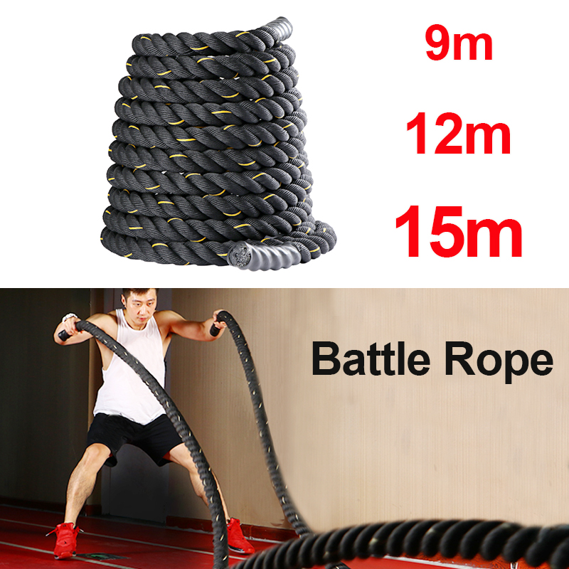 Фитнес-канаты для кроссфита 9М – обзор и цена Battle Rope Exercise